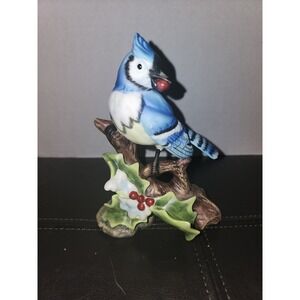 Classic Treasures Blue Jay Porcelain Bird Figurine 6"